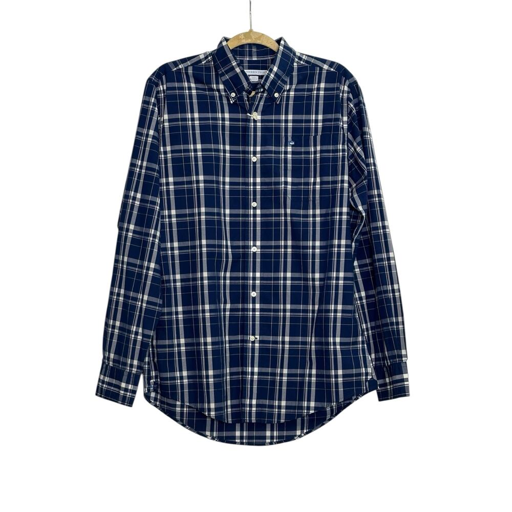 Southern Tide blue plaid long sleeves casual shirt size Small